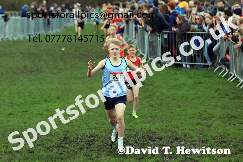 Junior Boys 2024 English Schools Cross Country Champs., Pontefract, March 16th.  Photo: David T. Hewitson/Sports for All Pics